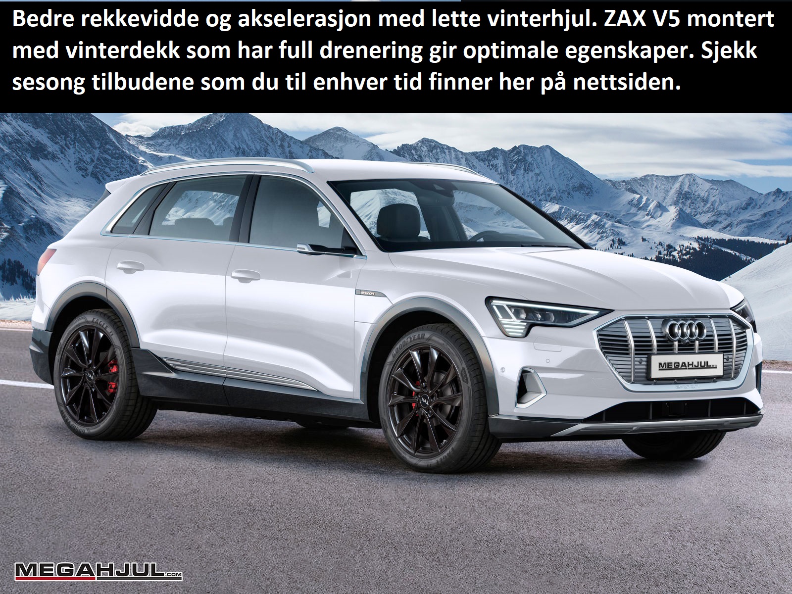 Audi e-tron med superlette ZAX V5 og Frigus EV Ice 3, laget for elbil